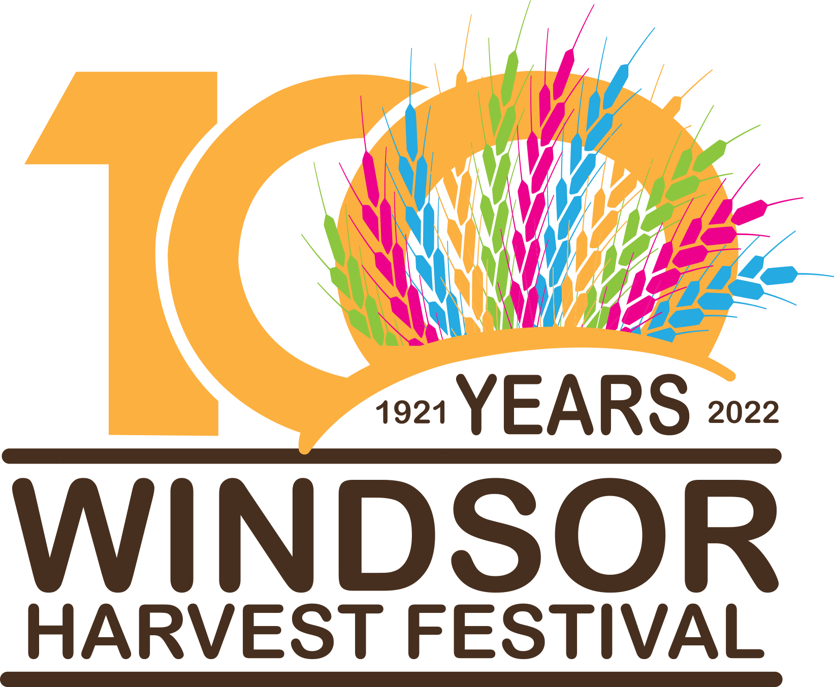 100 YEARS Harvest Festival Logo